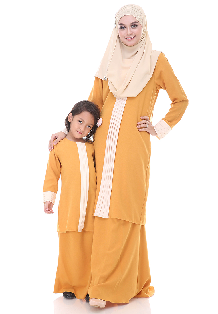 Baju Kurung Katrina Mustard Denai Boutique